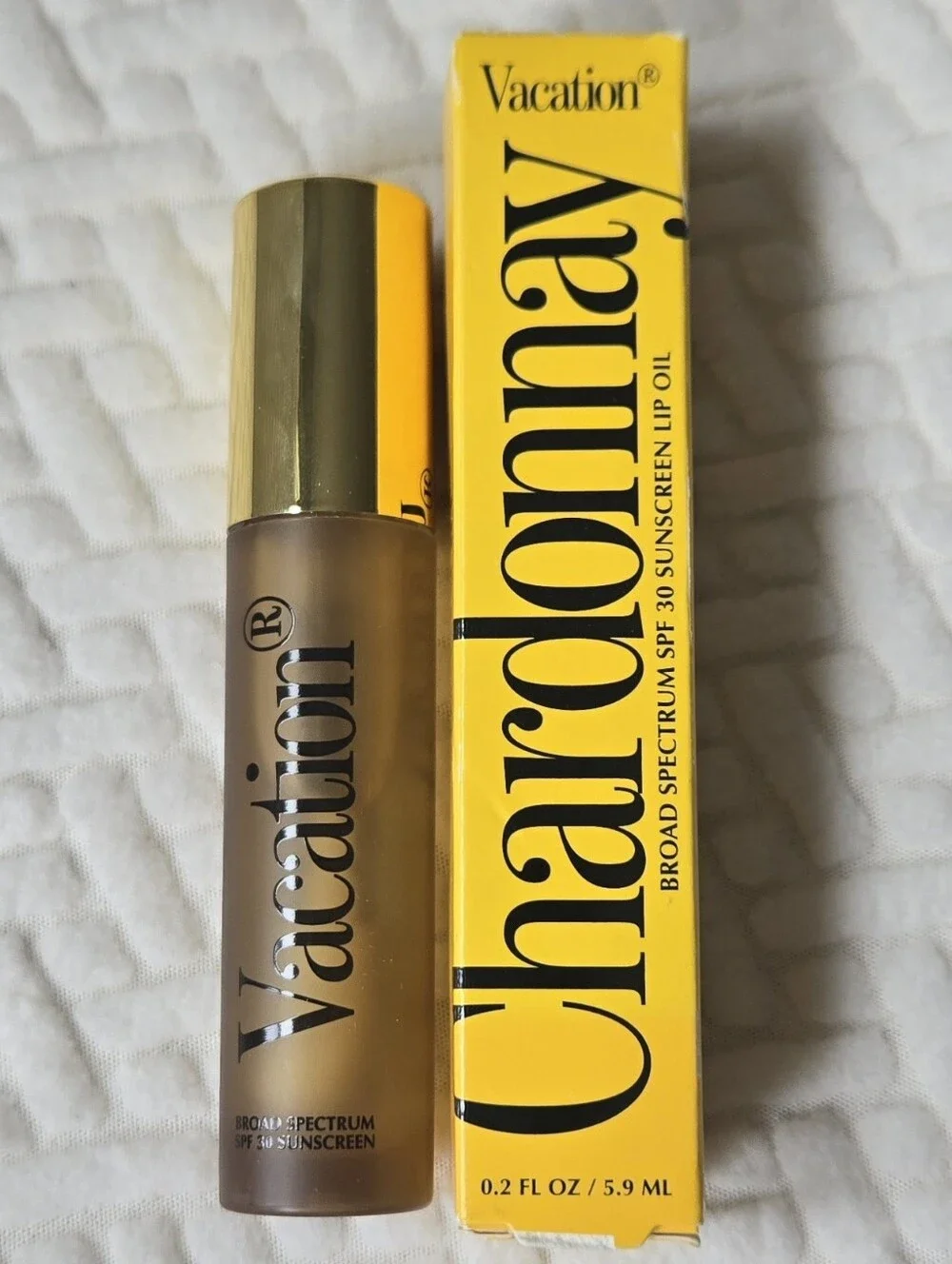 5/$25 or Free Gift: Vacation Chardonnay SPF 30 Lip Oil